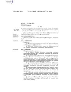 120 STAT[removed]PUBLIC LAW 109–424—DEC. 20, 2006 Public Law 109–424 109th Congress