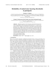 Southall et al.: Acoustics Research Letters Online  [DOI: ] Published Online 14 July 2005