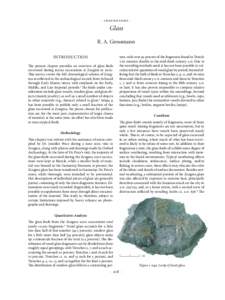 .   chapter eight  .  Glass R. A. Grossmann Introduction The present chapter provides an overview of glass finds
