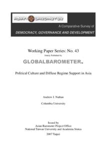 Political Culture and Democratic Legitimacy in Asia