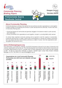 Glasgow Council  Community Planning Briefing Papers  for the