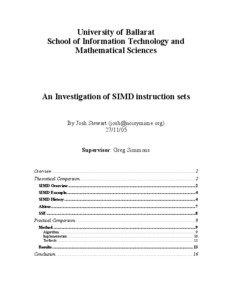 X86 instructions / SIMD / AltiVec / SSE2 / 3DNow! / MMX / SSE3 / X86 / Athlon 64 / Computing / Computer architecture / Parallel computing
