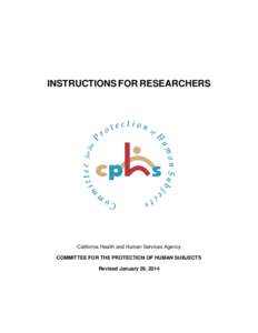 CPHS Instructions for Researchers