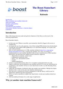 The Boost Statechart Library - Rationale  Page 1 of 10 The Boost Statechart Library