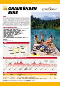 MOUNTAINBIKING SWITZERLAND | 75  GRAUBÜNDEN BIKE ROUTE This is a route ranging from the Alpine to high Alpine elevations, with numerous heights,