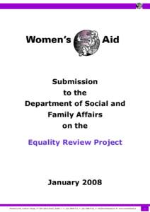 Submission to the Department of Social and Family Affairs on the Equality Review Project