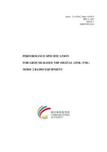 Annex 2 to SSAC Paper[removed]HKCA 1067 ISSUE 1 [MONTH[removed]PERFORMANCE SPECIFICATION