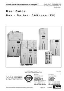COMPAX-M/S Bus-Option: CANopen Bus User Guide User Guide Bus