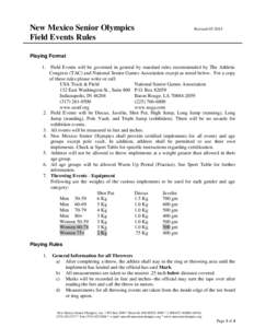 New Mexico Senior Olympics Field Events Rules Revised[removed]Playing Format