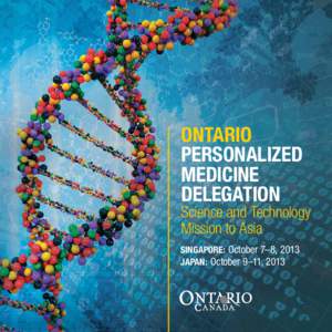 ONTARIO PERSONALIZED MEDICINE DELEGATION  Science and Technology