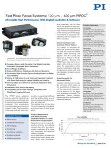 Fast  Piezo Focus,  Piezo Focussing,  Piezo Autofocus, PIFOC® Objective Scanner, 3D Imaging