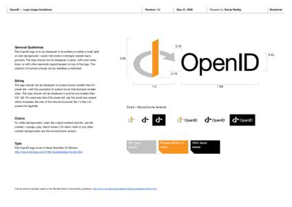 OpenID — Logo Usage Guidelines  Revision 1.0 May 21, 2008