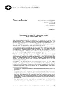Press release  Press enquiries: (+[removed]removed] www.bis.org Ref no: 19/2001E