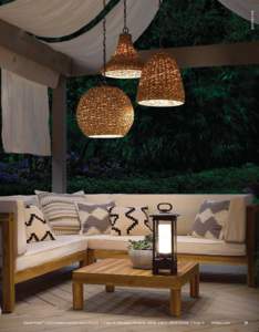 OUTDOOR  South Hope™ LED Portable LanternRZLED | Page 18, Palisades Pendants 49806, 49808, 49809 OZNW | Page 31 Kichler.com