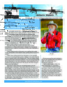 Roundup	
  of	
  News	
  from	
  the	
  Alberta	
  Cowboy	
  Poetry	
  Associa:on-­‐	
  ACPA	
    R-­‐E-­‐S-­‐P-­‐E-­‐C-­‐T,	
  	
   Not	
  Aretha,	
  	
   But	
  from	
  the	
  Min