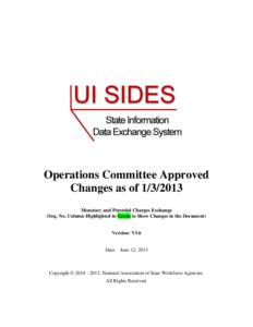 Operations Committee Approved Changes as of[removed]Monetary and Potential Charges Exchange (Seq. No. Column Highlighted in Green to Show Changes in the Document)  Version: V3.6