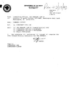 DEPARTMENT OF THE NAVY USS DUBUQUE (LPD-8) FPO AP[removed]IN REPLY REFER TO  5750