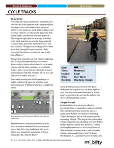 Bicycle & Pedestrian  Cycle Tracks CYCLE TRACKS Description