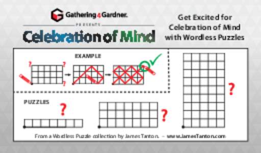 PRESENTS  Get Excited for Celebration of Mind with Wordless Puzzles