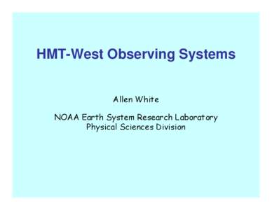 HMT-West Observing Systems