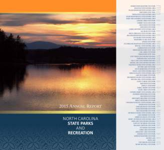 2015 ANNUAL REPORT  NORTH CAROLINA STATE PARKS AND RECREATION