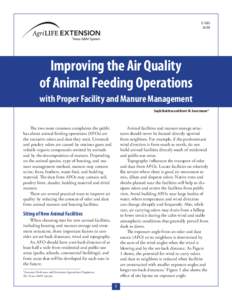 EImproving the Air Quality of Animal Feeding Operations with Proper Facility and Manure Management