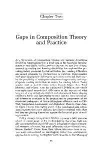 Chapter Two Gaps in Composition Theory   and Practice