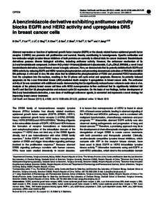 A benzimidazole derivative exhibiting antitumor activity blocks EGFR and HER2 activity and upregulates DR5 in breast cancer cells