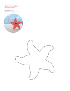 Starfish Birthday Card Designer: Jaclyn Miller July/August 2012 Paper Crafts magazine, p. 37  
