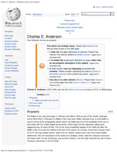 Charles E. Anderson - Wikipedia, the free encyclopedia