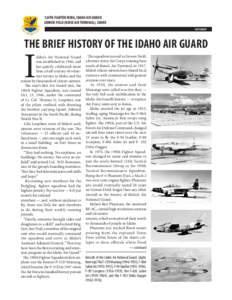 124TH FIGHTER WING, IDAHO AIR GUARD GOWEN FIELD (BOISE AIR TERMINAL), IDAHO FACT SHEET THE BRIEF HISTORY OF THE IDAHO AIR GUARD