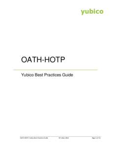 Yubico Best Practices: OATH-HOTP
