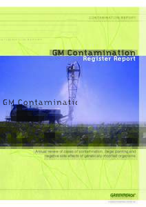 C O N TA M I N AT I O N R E P O R T  GM Contamination Register Report