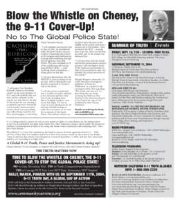 PAID ADVERTISEMENT  Blow the Whistle on Cheney, the 9-11 Cover-Up! No to The Global Police State! House Situation Room;