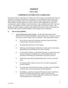 Attachment B  CEVA, INC. CORPORATE GOVERNANCE GUIDELINES The Board of Directors (the “Board”) of CEVA, Inc. (the “Company”) has adopted the following Corporate Governance Guidelines (the “Guidelines”) to assi