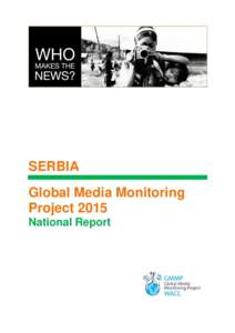SERBIA Global Media Monitoring Project 2015 National Report  Acknowledgements