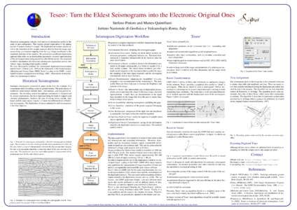 Teseo : Turn the Eldest Seismograms into the Electronic Original Ones 2 I.N.G.V.  Introduction