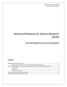 National Database for Autism Research (NDAR)