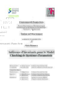 Université Paris-Sud École Doctorale d’Informatiqe Laboratoire de Recherche en Informatiqe Discipline : Informatiqe