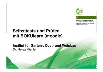 Microsoft PowerPoint - eLearning Prüfen Selbsttest TU Wien 2