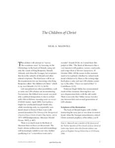 The Children of Christ  NEAL A. MAXWELL T