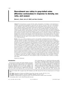 Color profile: Generic CMYK printer profile Composite Default screenRecruitment sex ratios in gray-tailed voles