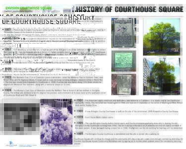 ENVISION COURTHOUSE SQUARE where people come together HISTORY OF COURTHOUSE SQUARE  The Courthouse Square area has changed throughout the years, and will continue to transform as part of the Envision