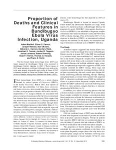 Proportion of Deaths and Clinical Features in Bundibugyo Ebola Virus Infection, Uganda