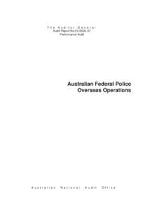 Australian Federal Police Overseas Operations