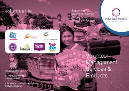 Supporting Volunteer-Involving Programmes, Events and Projects  2013