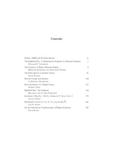 Contents  Preface: MSRI and the Klein Quartic ix