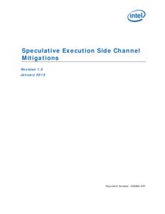 Speculative Execution Side Channel Mitigations Revision 1.0 JanuaryDocument Number: 