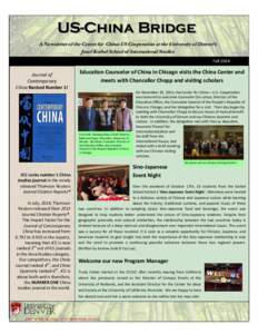 US-China Bridge A Newsletter of the Center for China-US Cooperation at the University of Denver’s Josef Korbel School of International Studies FallJournal of