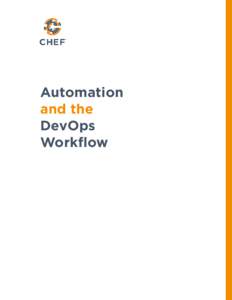 Automation and the DevOps Workflow  Copyright © 2015 Chef Software, Inc.